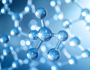 Abstract illustration of a molecule.  3D render