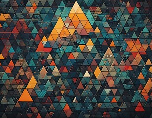 Abstract geometric pattern of triangles (3)