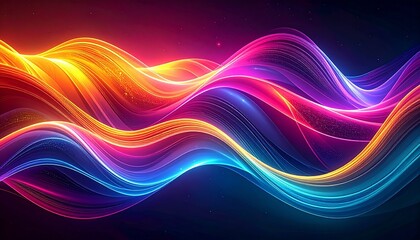 Abstract flowing colorful waves background.