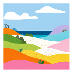 Sand - Orange grains shifting on a blue dune