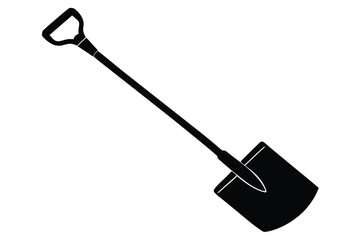 snow shovel silhouette vector art icon