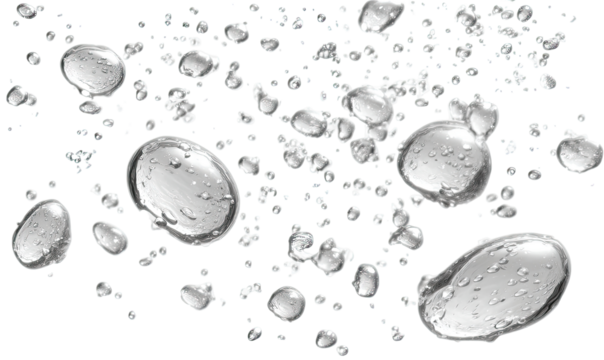 Abstract silver droplets in a chaotic scatter