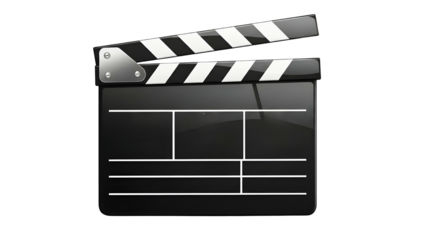Black and white film clapperboard

