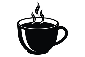 cup of hot cocoa silhouette vector art icon