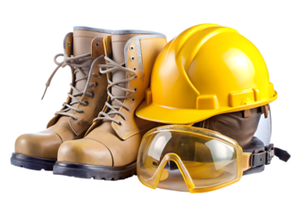 protective construction equipment set with hard ha