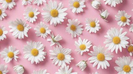 Daisies pattern background