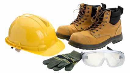 protective construction equipment set with hard ha