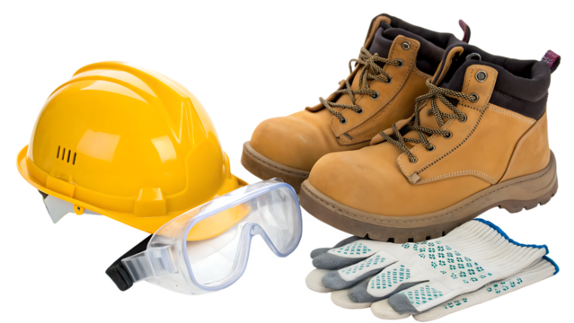 protective construction equipment set with hard ha