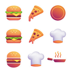 Delicious Fast Food Icons Set