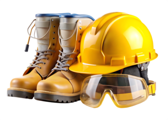 protective construction equipment set with hard ha