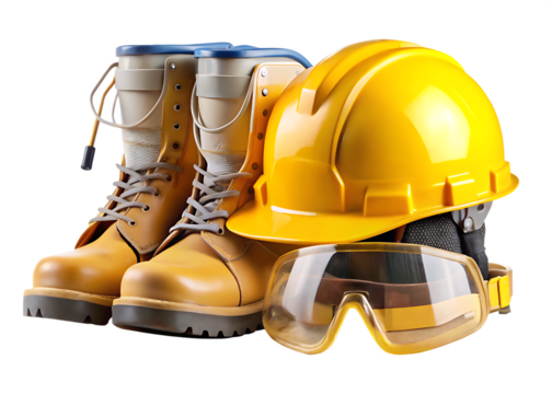 protective construction equipment set with hard ha