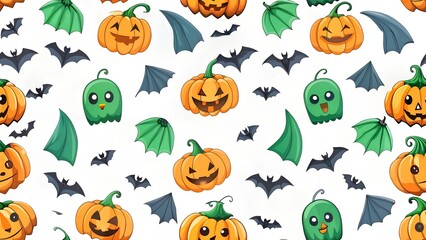 Retro Disco Halloween Seamless Background Design