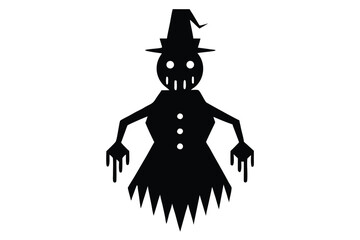 icicle snowman silhouette vector art icon