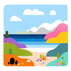 Fototapeta premium Sand - Orange grains shifting on a blue dune