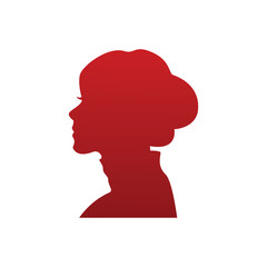 Beauty logo with woman hair tie style design template, flower, logo, woman, Premium Vector