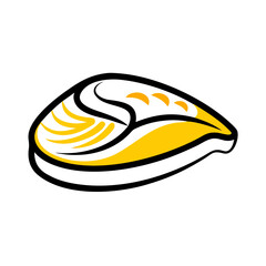 Fish Fillet Cut Seafood hand drawing icon for web and graphic design