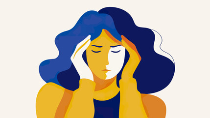 Woman experiencing stress