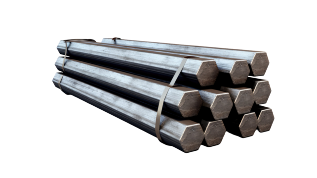 Realistic pile of metal screws illustration on white background