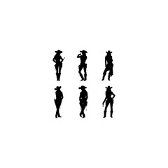 Silhouette woman ganstar set 2