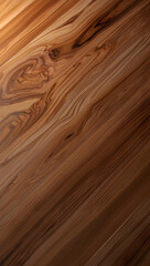 Fototapeta premium Close up of warm wood grain texture with natural light showing detailed surface patterns
