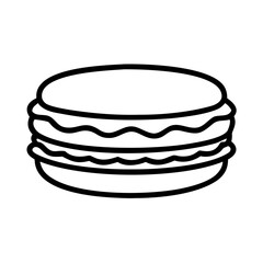 Outlined doublelayer macaron dessert featuring a delicious and visually appealing treat