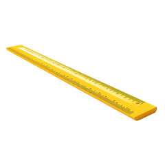Yellow ruler, long and flat
