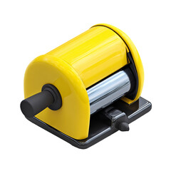 Yellow, compact, machine with handle
