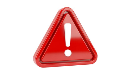 Red Triangle Warning Sign on Black Background for Hazard Alert