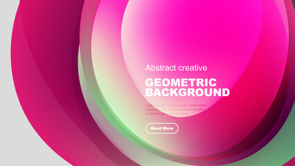 Dynamic layers create vibrant abstract composition. Pink, purple, green hues blend, forming fluid shapes. Modern design element.