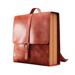 Leather backpack shaped like a book (1)