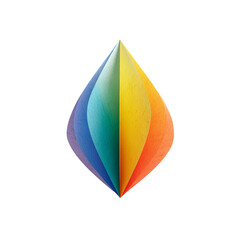 Abstract rainbow gem shape