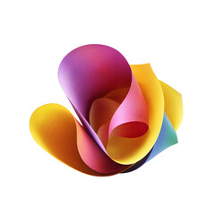 Abstract flower shape, vibrant colors