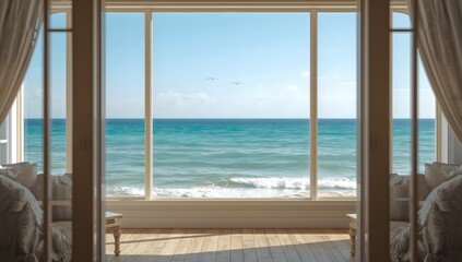 view from the window to the sea