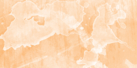 Abstract orange watercolor white background,  blotches of watercolor paint textured autumn or fall paper, texture with space for your text and any design,  beautiful abstract orange color  texture.