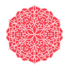 Floral Decorative Mandala in Pink Ornamental Design