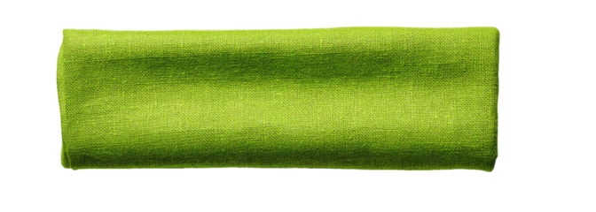 Flat, rectangular, textured lime green shape