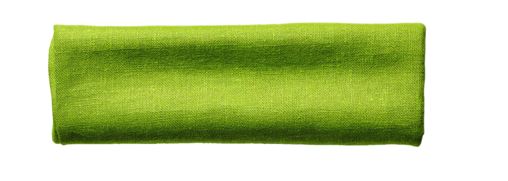 Flat, rectangular, textured lime green shape