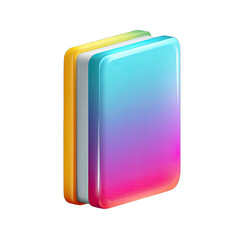 Colorful stacked book icon