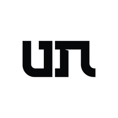 UN monogram logo design letter text name symbol monochrome logotype alphabet character simple logo