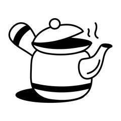 A doodle style icon showing teapot
