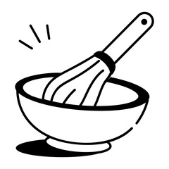 A sketchy style icon showing chawan
