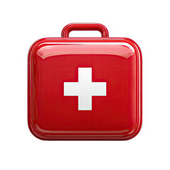 Obraz premium Red first-aid kit with white cross