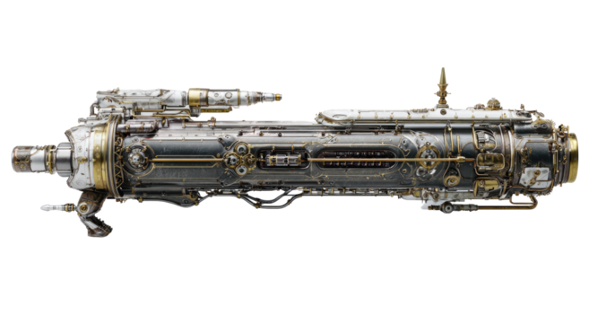 Ornate steampunk firearm