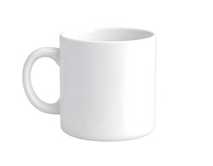 White Ceramic Mug Isolated on Black Background for Coffee or Tea Mockup
