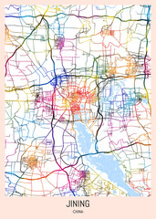 Jining China City Map. city background, abstract city printable, city travel, city banner, modern city, city background, abstract watercolor, abstract paint, urban background
