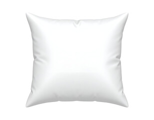 Blank White Square Pillow Isolated on Black Background for Design Mockups