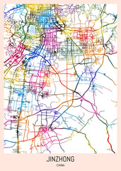 Jinzhong China City Map. city background, abstract city printable, city travel, city banner, modern city, city background, abstract watercolor, abstract paint, urban background