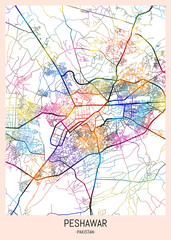 Peshawar Pakistan City Map. city background, abstract city printable, city travel, city banner, modern city, city background, abstract watercolor, abstract paint, urban background