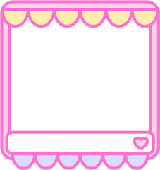 Colorful Decorative Frame with Pastel Color