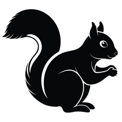 squirrel vector silhouette design